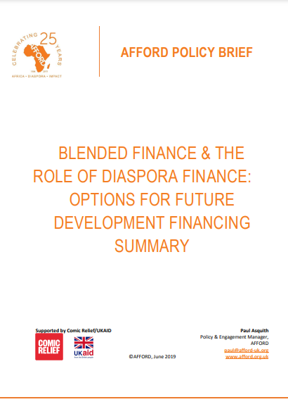 Afford policy brief Blended Finance Summary July 2019
